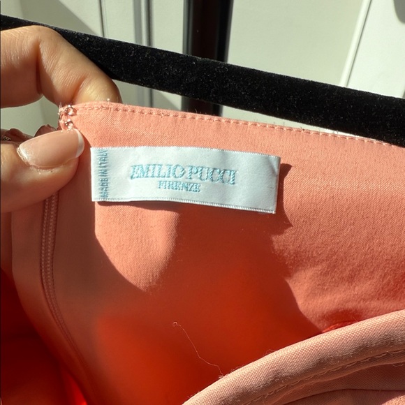 Emilio Pucci Peach Strapless Peplum Dress - Picture 3 of 7